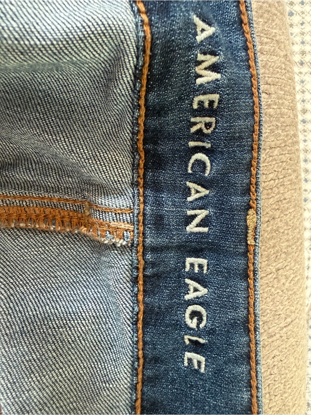 American Eagle Outfitters Women’s Dark Blue Boyfriend Jeans 14 LONG - Picture 10 of 13